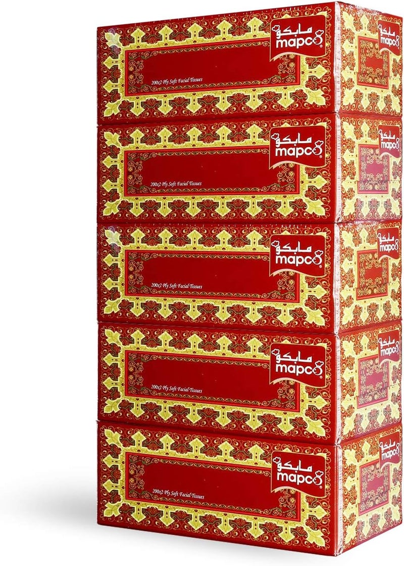 Hotpack مناديل وجه هوت باك مابكو، 5 × 2 طبقة، ألوان متنوعة - Image 4